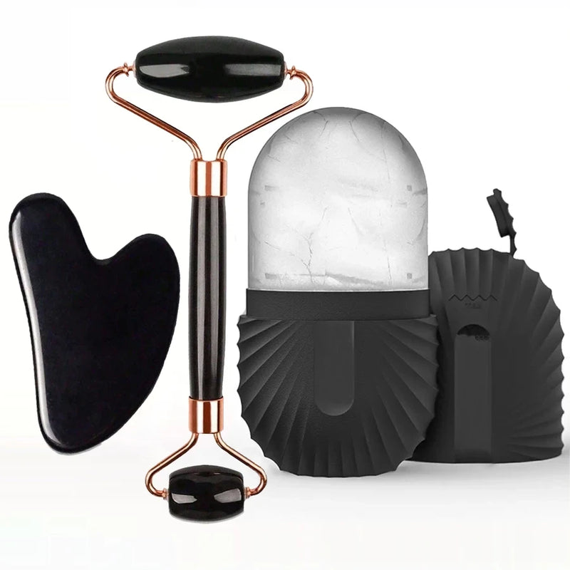 Facial Ice Roller and Gua Sha Set
