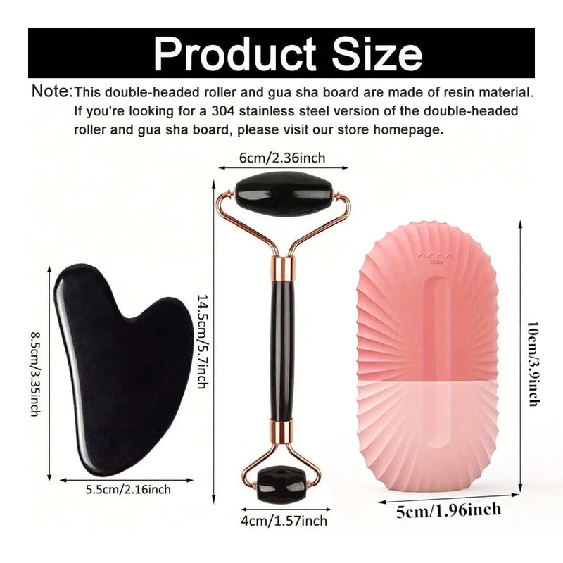 Facial Ice Roller and Gua Sha Set