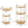 Rotatable Gold Makeup Organizer
