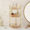 Rotatable Gold Makeup Organizer