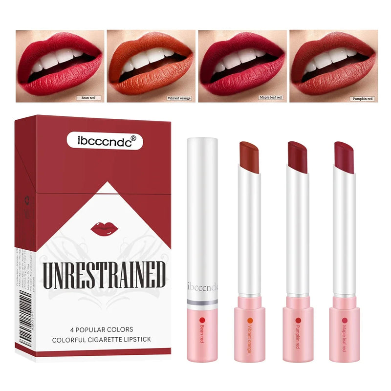 Cigarette Shaped Matte Lip Gloss Set